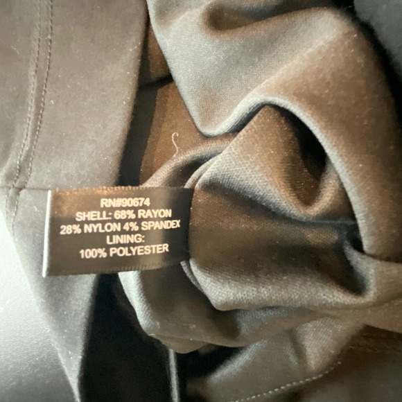 Boston Proper Black Square Neck Short Sleeve Sheath Dress Size 14 - Picture 7 of 8